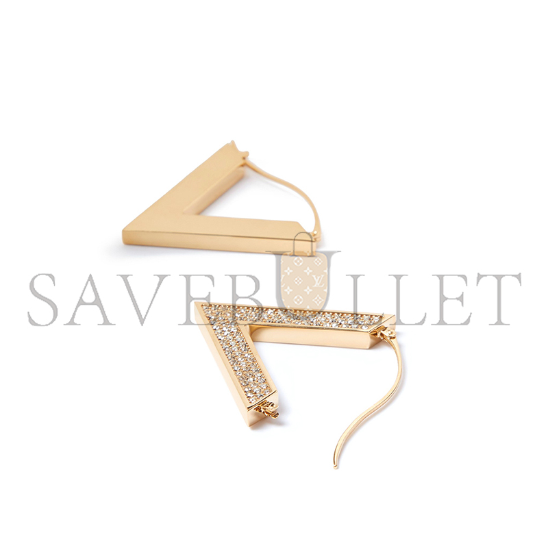 Va1e*ntin0 GARAVANI GOLD V DETAIL EARRINGS